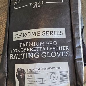 Black Batting Gloves - Women's Small